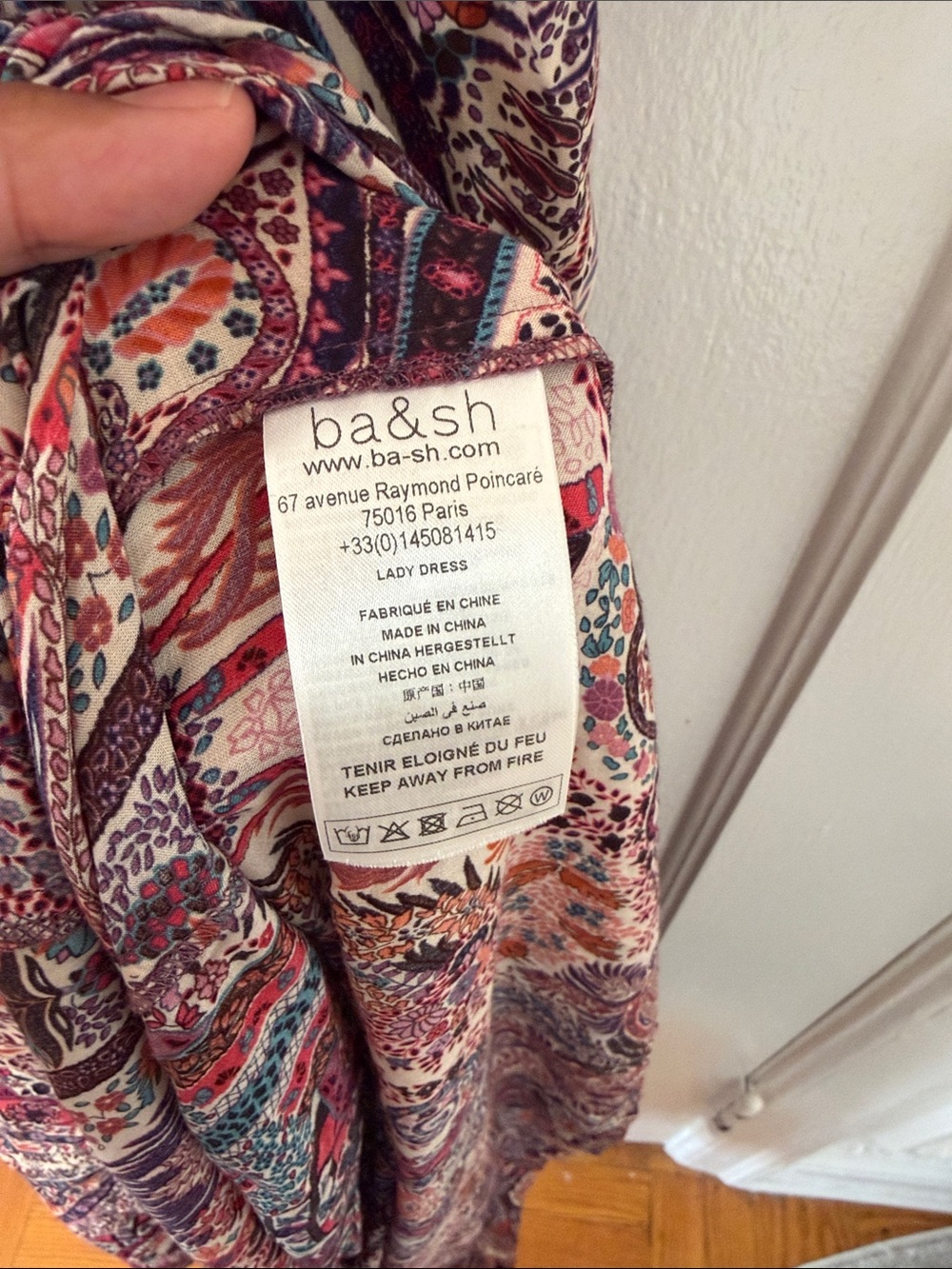 ba&sh Baraka Paisley Maxi Dress in Multicolor Rust & Blue - Picture 14 of 14